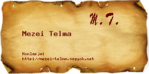 Mezei Telma névjegykártya